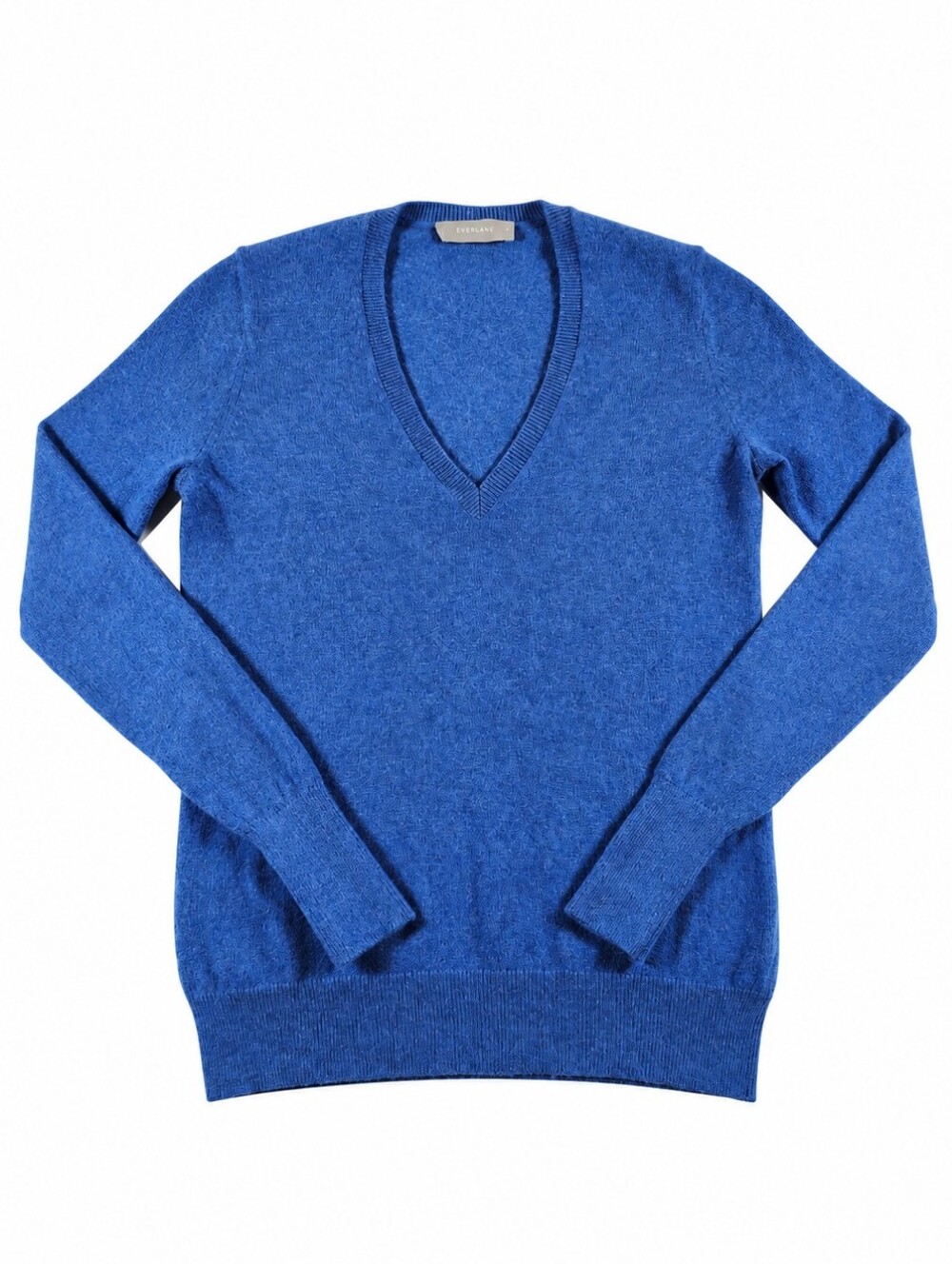 Everlane The Classic V Cashmere Sweater XS Blue V-Neck